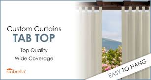 Custom Outdoor Curtains With Tab Top