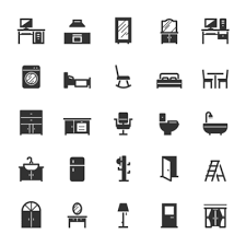 Icon Set Furniture And Decor 23220411 Png