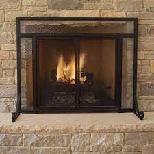 Pleasant Hearth Manchester Large Size Fireplace Screen Black