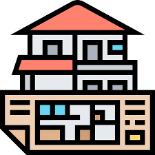 House Plan Meticulous Lineal Color Icon