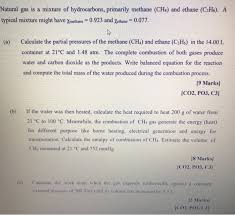 Solved Natural Gas Is A Mixture Of