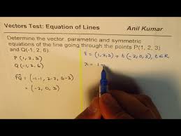 Symmetric Equation Of Line