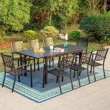 Phi Villa 9 Piece Metal Outdoor Dining