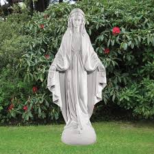 Virgin Mary 117cm Marble Resin Garden
