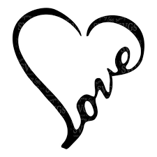 Svg Love Word Heart Love Heart Wordart