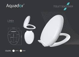 White Aquador Linea Soft Close Toilet