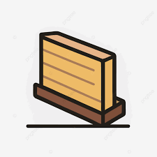 Wood Block Icon Has Two Layers Vector