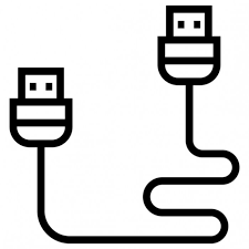 Usb Jack Cable Icon In Line Design
