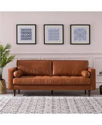 Nice Link Maebelle Leather Sofa With