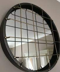 Industrial Wall Mirror Vintage Round