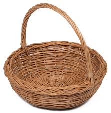 Round Wicker Basket With Handle