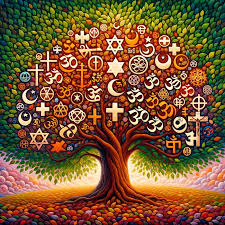 Religious Symbol Tree Art Unity