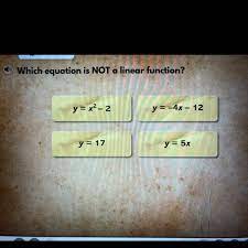 Which Equation Is Not A Linear Function
