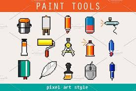 Paint Tools Pixel Art Icons Pixel Art