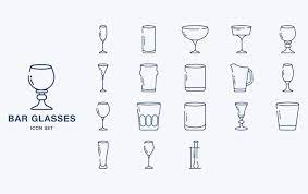 Premium Vector Bar Glasses Vector Icon