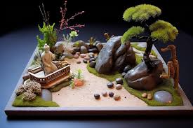 Miniature Zen Garden With Bonsai