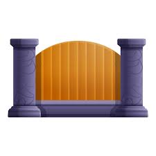 Violet Wood Fence Vector Icon