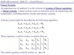 Linear Systems Powerpoint Presentation