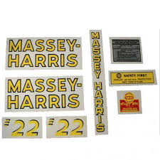 Decal Set 22 Mylar Fits Massey Harris 22