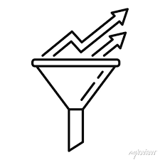 Conversion Rate Graph Funnel Icon