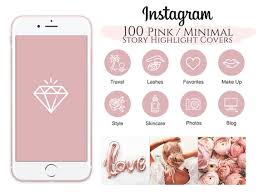 Pink Minimal Instagram Highlight Covers