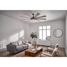 Kichler Gentry Xl Led 85 Ceiling Fan Weathered Zinc 300285wzc