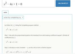 Complete The Square Solver A Free