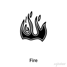 Fire Icon Vector Isolated On White