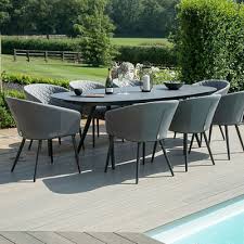 8 Seat Oval Dining Set
