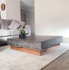 Polished Concrete Square Coffee Table