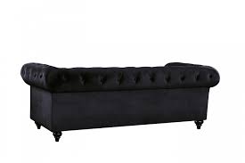 Chesterfield Black Velvet Sofa Meridian Furniture