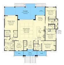 4 Bed Beach Home Plan With Home Office