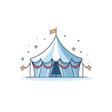 Flat Icon Vector Of A Circus Tent