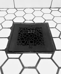 Square Shower Drain Bubbles Design