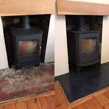 Fireplace Hearth Painting Concrete