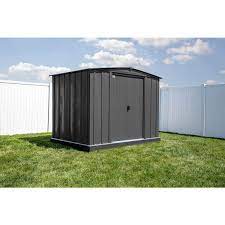6 Ft D Charcoal Steel Storage Shed