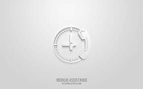 Medical Assistance 3d Icon White