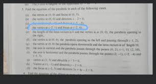 Find The Equation Of The Parabola In