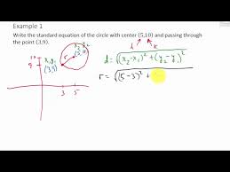 Finding The Equation Of A Circle Given