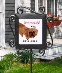 Garden Stake Pet Memorial Photo