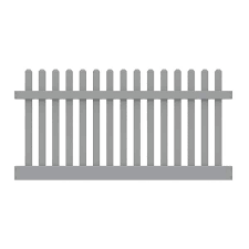 Gray Vinyl Picket Fence Panel
