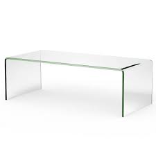 Forclover 43 In Transpa Rectangle Glass Top Coffee Table