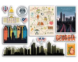 A5 Sticker Sheet Atlanta Landmarks