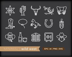Wild West Icons Cowboy Icon Western