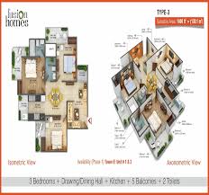 Fusion Home Floor Plan 3bhk 2toilet