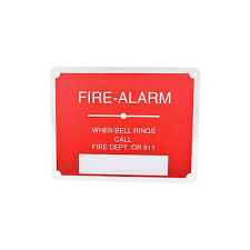 7 In X 9 In Aluminum Fire Safety Sign Fire Alarm When Bell Rings Call Fire Dept Or 911 8sign