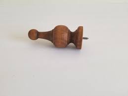 Rustic Wood Finial In Riser Legs