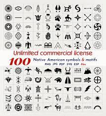 Native American 100 Symbols Png Jpg