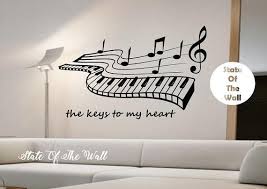 Piano Wall Decal Keys To My Heart Vinyl