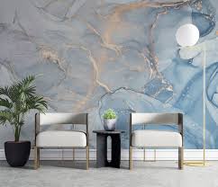Buy Marble Texture Abstract Blue Golden